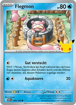 Flegmon, Karte 016 aus 30 Jahre