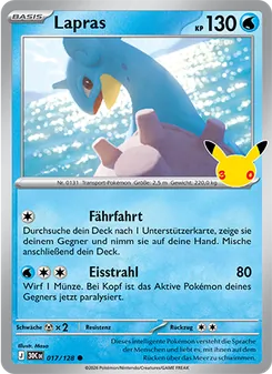 Lapras, Karte 017 aus 30 Jahre