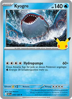 Kyogre, Karte 019 aus 30 Jahre