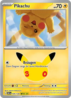 Pikachu, Karte 026 aus 30 Jahre
