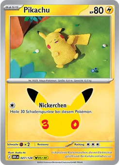 Pikachu, Karte 027 aus 30 Jahre