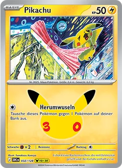 Pikachu, Karte 032 aus 30 Jahre