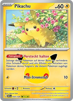 Pikachu, Karte 033 aus 30 Jahre