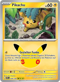 Pikachu, Karte 038 aus 30 Jahre