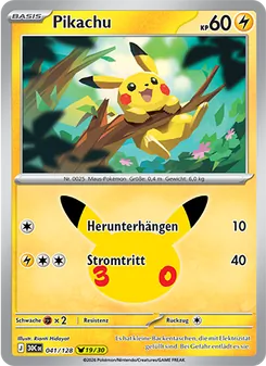 Pikachu, Karte 041 aus 30 Jahre