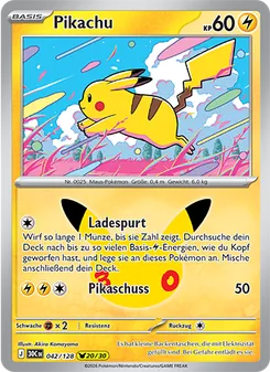 Pikachu, Karte 042 aus 30 Jahre