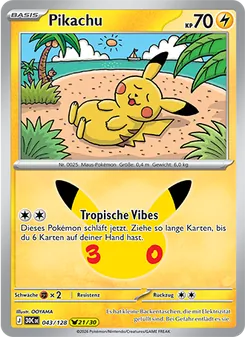 Pikachu, Karte 043 aus 30 Jahre