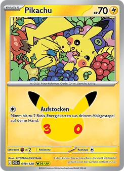 Pikachu, Karte 048 aus 30 Jahre