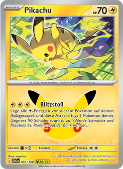 Pikachu, Karte 051 aus 30 Jahre