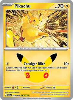 Pikachu, Karte 052 aus 30 Jahre