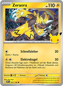 Zeraora, Karte 057 aus 30 Jahre