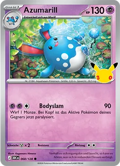 Azumarill, Karte 068 aus 30 Jahre