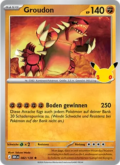 Groudon, Karte 082 aus 30 Jahre