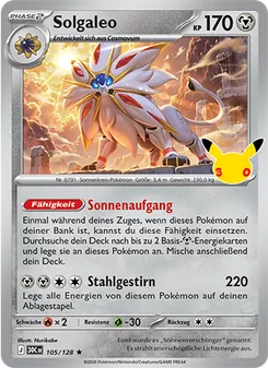 Solgaleo, Karte 105 aus 30 Jahre