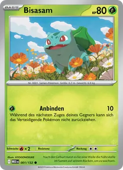 Bisasam, Karte 001 aus Mega-Entwicklung