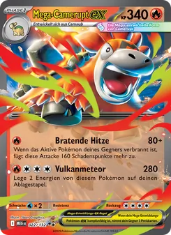 Mega-Camerupt-ex, Karte 022 aus Mega-Entwicklung