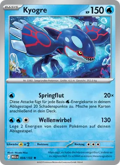 Kyogre, Karte 034 aus Mega-Entwicklung