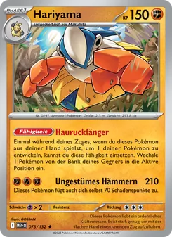 Hariyama, Karte 073 aus Mega-Entwicklung