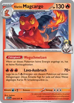 Klarins Magcargo, Karte 024 aus Erhabene Helden