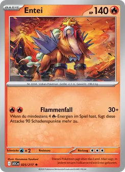 Entei, Karte 025 aus Erhabene Helden
