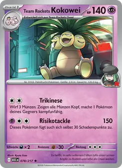 Team Rockets Kokowei, Karte 078 aus Erhabene Helden