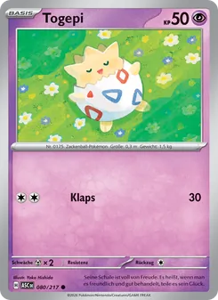 Togepi, Karte 080 aus Erhabene Helden