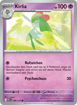 Kirlia, Karte 088 aus Erhabene Helden
