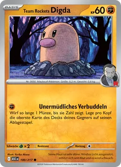 Team Rockets Digda, Karte 100 aus Erhabene Helden