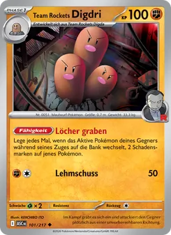 Team Rockets Digdri, Karte 101 aus Erhabene Helden