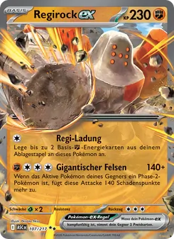 Regirock-ex, Karte 107 aus Erhabene Helden