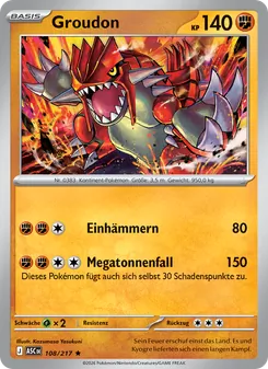 Groudon, Karte 108 aus Erhabene Helden
