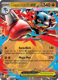 Mega-Lucario-ex, Karte 113 aus Erhabene Helden