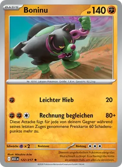 Boninu, Karte 122 aus Erhabene Helden