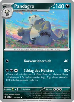 Pandagro, Karte 140 aus Erhabene Helden