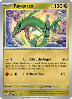 Rayquaza, Karte 153 aus Erhabene Helden