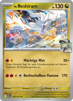 Ns Reshiram, Karte 154 aus Erhabene Helden