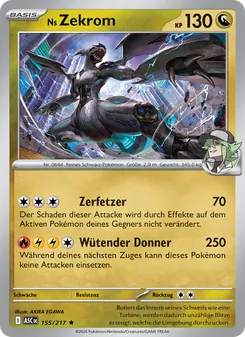 Ns Zekrom, Karte 155 aus Erhabene Helden