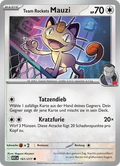 Team Rockets Mauzi, Karte 161 aus Erhabene Helden