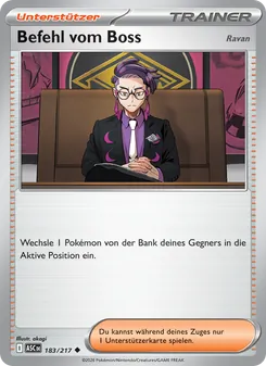 Befehl vom Boss, Karte 183 aus Erhabene Helden