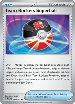Team Rockets Superball, Karte 205 aus Erhabene Helden