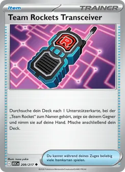 Team Rockets Transceiver, Karte 209 aus Erhabene Helden
