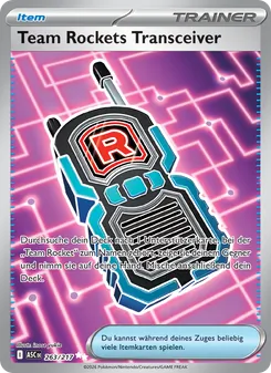 Team Rockets Transceiver, Karte 263 aus Erhabene Helden