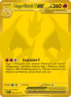 Mega-Glurak Y-ex, Karte 294 aus Erhabene Helden
