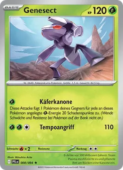 Genesect, Karte 008 aus Fatale Flammen