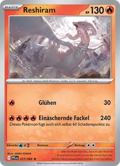 Reshiram, Karte 017 aus Fatale Flammen