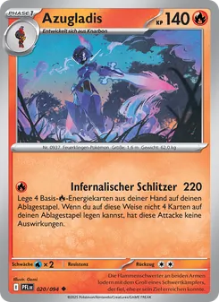 Azugladis, Karte 020 aus Fatale Flammen