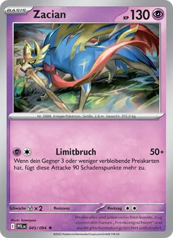 Zacian, Karte 045 aus Fatale Flammen