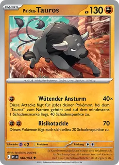 Paldea-Tauros, Karte 048 aus Fatale Flammen