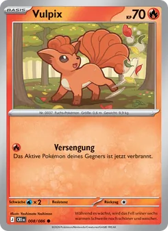 Vulpix, Karte 008 aus Wachsendes Chaos