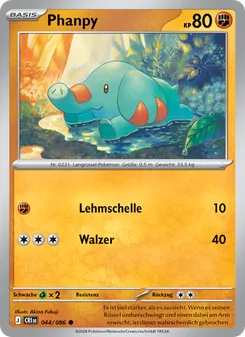 Phanpy, Karte 044 aus Wachsendes Chaos